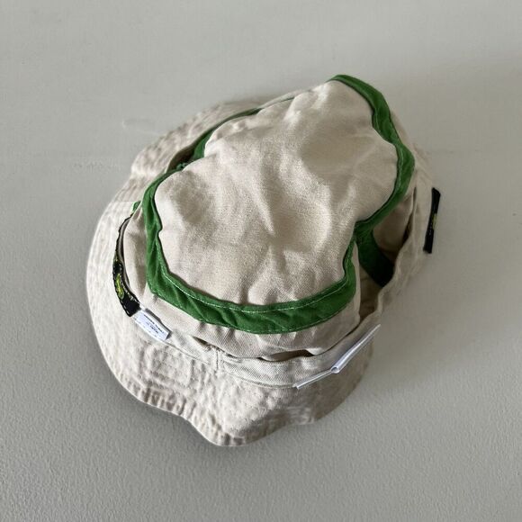 John Deere Bucket Hat Kids/Youth Fresh Produce Print Khaki Cotton Sun Cap - Picture 6 of 7